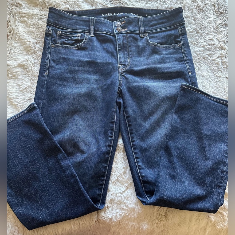 American Eagle Outfitters Women's Midnight Blue Skinny Jeans